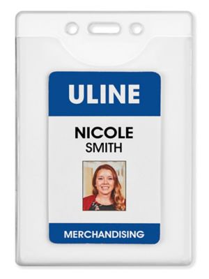 Name Badge Holders - 3 x 4", Tall, Pre-Punched S-20816