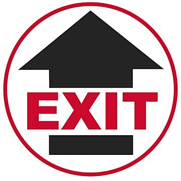 Warehouse Floor Sign - "Exit", 17" Diameter