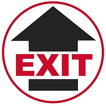 Warehouse Floor Sign - "Exit", 17" Diameter S-20846