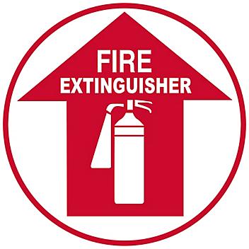 Anti-Slip Floor Sign - "Fire Extinguisher", 17" Diameter S-20847