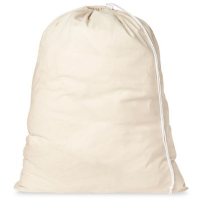 2 Pack - Extra Large Natural Cotton Laundry Bag , Beige (28 inch x 36 inch)