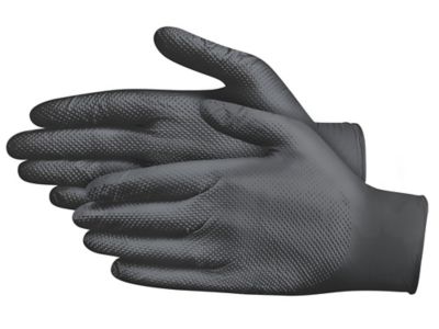 Firm Grip Nitrile Dipped Large Glove (3-Pack), Gray/Black