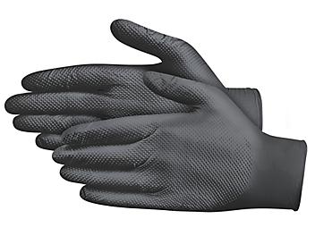 Uline Secure Grip&trade; Nitrile Gloves - Powder-Free, Black, Large S-20863BL-L