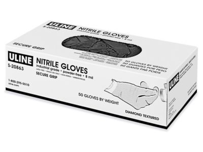 Uline Secure Grip™ Nitrile Gloves - Powder-Free, Orange, Large S-20863O-L -  Uline