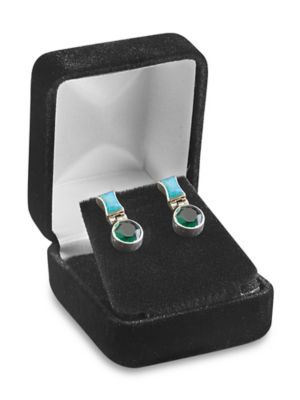 Velvet Jewelry Boxes - Earring, 1 7/8 x 2 1/8 x 1 1/2