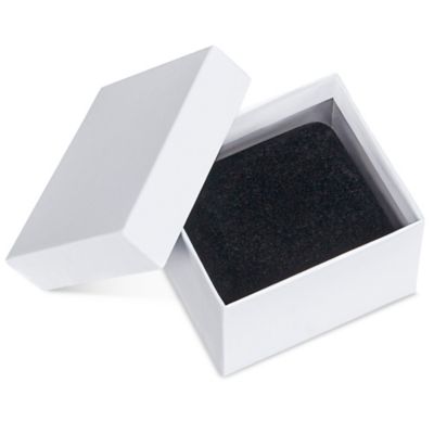 Velvet Jewelry Boxes - Earring, 1 7/8 x 2 1/8 x 1 1/2 - ULINE - Carton of 12 - S-20866