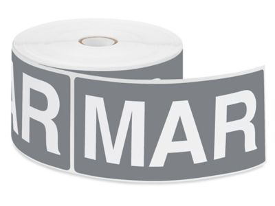 Months of the Year Labels - "MAR", 3 x 6" S-2093