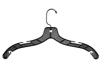 Black Rubber Coated Non-Slip Slim Line Suit Hanger, Durable and Flexible  Ultra Thin Space Saving Clothes Hanger w/ Steel Swivel Hook and Notches  (Box of 100) by International Hanger 