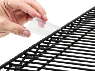 Angled Wire Shelving Label Holders with Inserts - 3