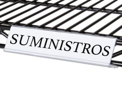 Portaetiquetas Inclinados con Insertos para Estantería de Alambre - 6" S-20952