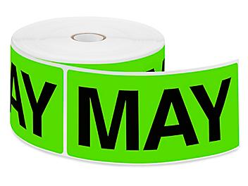 Months of the Year Labels - "MAY", 3 x 6" S-2095