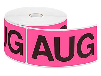 Months of the Year Labels - "AUG", 3 x 6" S-2098