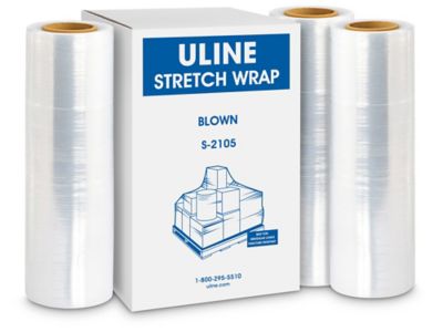 Economy Stretch Wrap - Cast, 80 gauge, 18 x 1,500' S-12827 - Uline