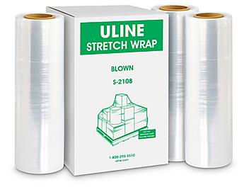 Uline Stretch Wrap - Blown, 90 gauge, 18" x 1,500' S-2108