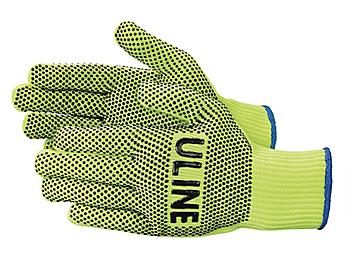 Hi-Vis PVC Dot Knit Gloves - Lime, Medium S-21092G-M