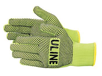 Hi-Vis PVC Dot Knit Gloves - Lime, Small S-21092G-S