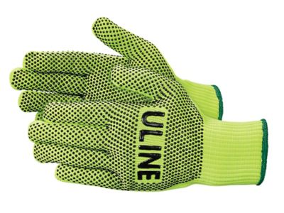 Hi-Vis PVC Dot Knit Gloves - Lime, XL S-21092G-X