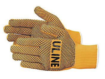 Hi-Vis PVC Dot Knit Gloves - Orange, Large S-21092O-L