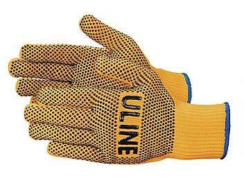 Hi-Vis PVC Dot Knit Gloves - Orange, Medium S-21092O-M