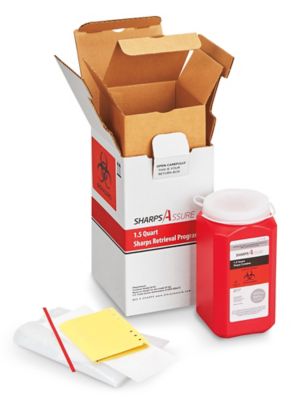 Sharps Container, 1 Quart, Disposable