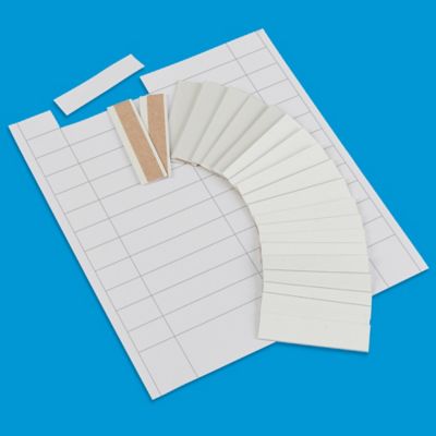 Cartes pour porte-étiquettes pour rayonnage en fil de métal – 3 x 1 1/4 po  S-14461-CARD - Uline