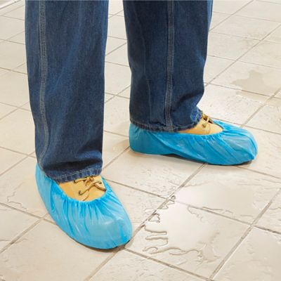 AquaTrak Cleanroom Boot Covers with Elastic Top, Ankle Ties