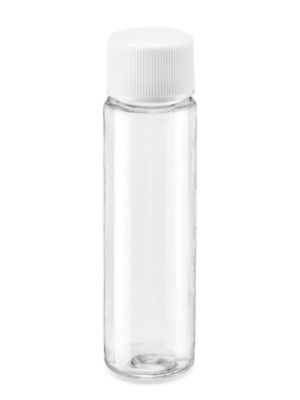 Clear Cylinder Bottles Bulk Pack - 4 oz, Standard Cap S-18120B - Uline