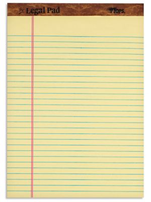 Letter Notepads - 8 1/2 x 11 3/4", Canary S-21132Y
