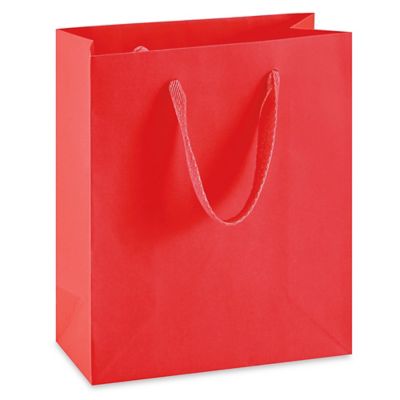 Ribbon Handle Eurototes - 8 x 4 x 10", Cub, Red S-21150R