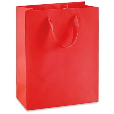 Ribbon Handle Eurototes - 10 x 5 x 13", Debbie, Red S-21151R