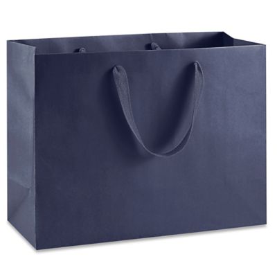 Ribbon Handle Eurototes - 16 x 6 x 12", Vogue, Navy S-21152NB