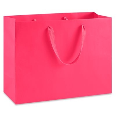 Ribbon Handle Eurototes - 16 x 6 x 12", Vogue, Pink S-21152P