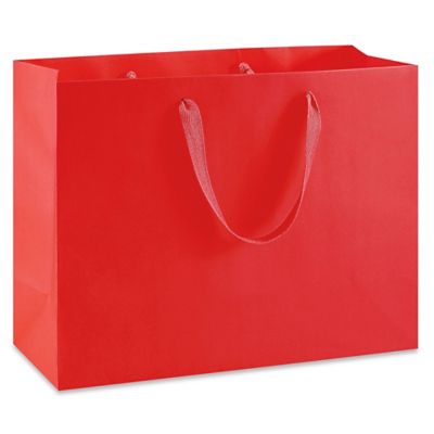 Ribbon Handle Eurototes - 16 x 6 x 12", Vogue, Red S-21152R