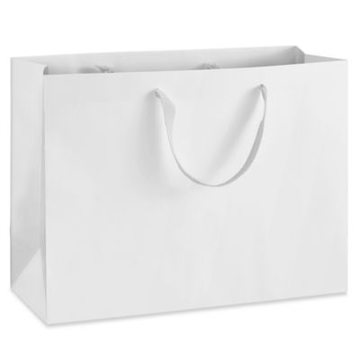 Ribbon Handle Eurototes - 16 x 6 x 12", Vogue, White S-21152W
