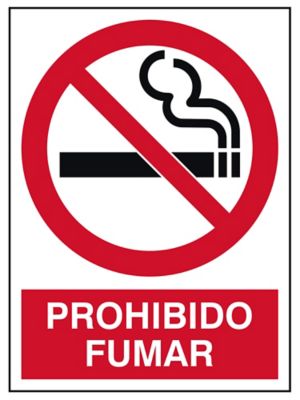 "Prohibido Fumar" Sign - Vinyl, Adhesive-Backed S-21167V