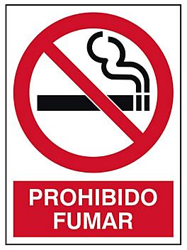 "Prohibido Fumar" Sign - Vinyl, Adhesive-Backed S-21167V