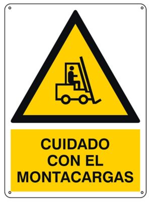 "Cuidado con el Montacargas" Sign - Plastic S-21168P