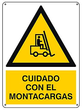 "Cuidado con el Montacargas" Sign - Plastic S-21168P