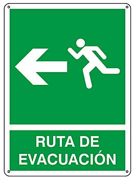 "Ruta de Evacuación" Sign - Plastic S-21169P