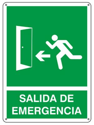 quot Salida de Emergencia quot Sign Plastic S 21170P Uline
