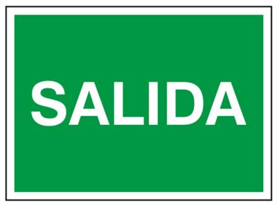 "Salida" Sign - Vinyl, Adhesive-Backed S-21171V