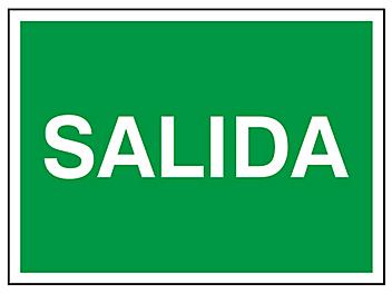 "Salida" Sign - Vinyl, Adhesive-Backed S-21171V