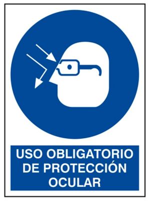  "Uso Obligatorio de Protección Ocular" Sign