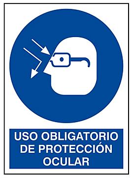 "Uso Obligatorio de Protección Ocular" Sign