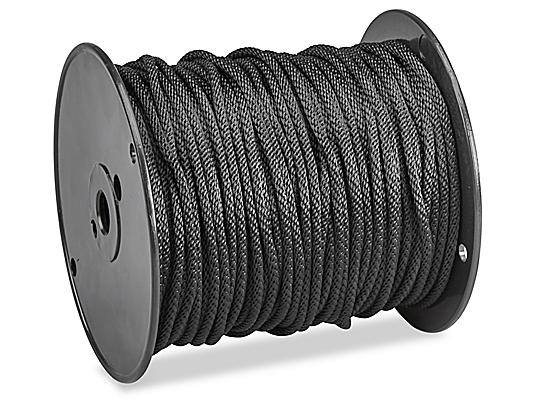 Solid Braided Nylon Rope - 3/16 x 500', Black S-21187 - Uline