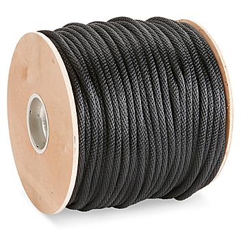 Solid Braided Nylon Rope - 3/8" x 500', Black S-21189