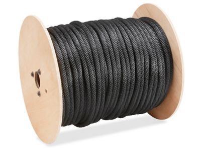 Solid Braided Nylon Rope - 1/2 x 500', Black