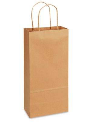 Matte Laminate Shopping Bags - 6 1/2 x 3 1/2 x 6 1/2, Mini, Black  S-15481BL - Uline