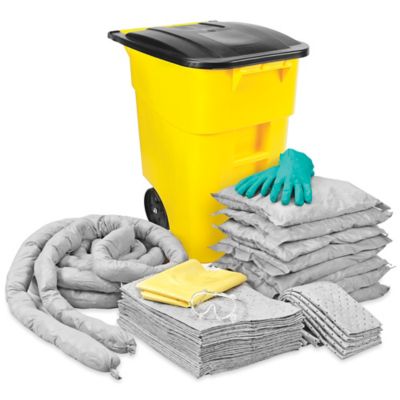 50 Gallon Wheeled Poly SpillPack Spill Kit, Aggressive, Yellow