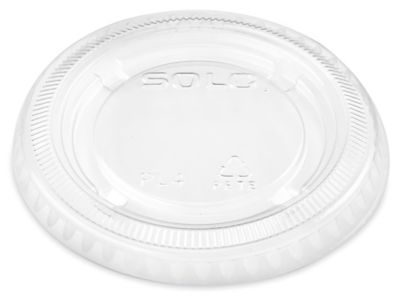 Graphic Packaging 312603028 Ecotainer™ Polystyrene 12 Oz Soup Cup Flat Lids  - 4 1/4Dia. x 1/2H